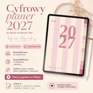 Cyfrowy Kalendarz 2027 / PDF do druku - Rok w Rytmie